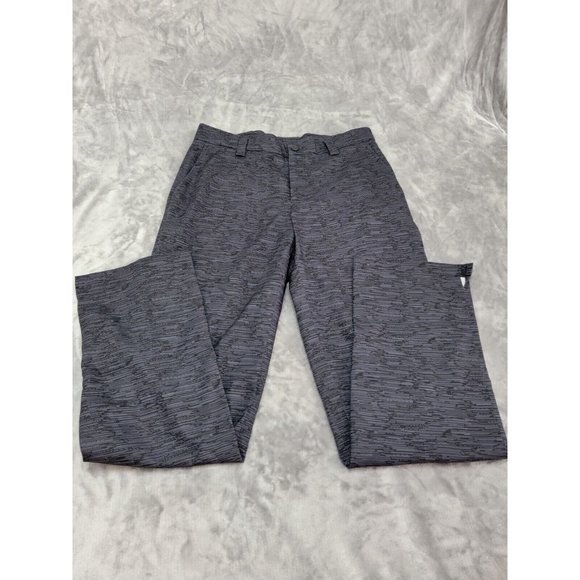 Mens Slazenger Golf Pants Black Gray‎ Flat Front Size 32 x 32 Pants EUC - Picture 1 of 7